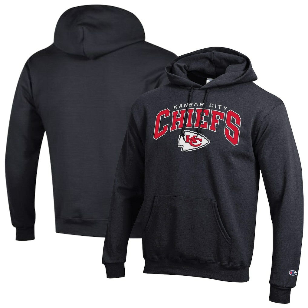 Kansas City Chiefs Powerblend Arch over Logo Hoodie | NFL Outlet
