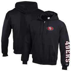 San Francisco 49ers Powerblend Fleece Full-Zip Hoodie | NFL Discount