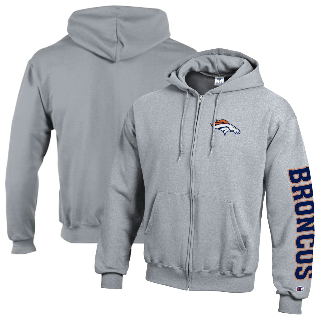 Denver Broncos Powerblend Fleece Full-Zip Hoodie | NFL Hot