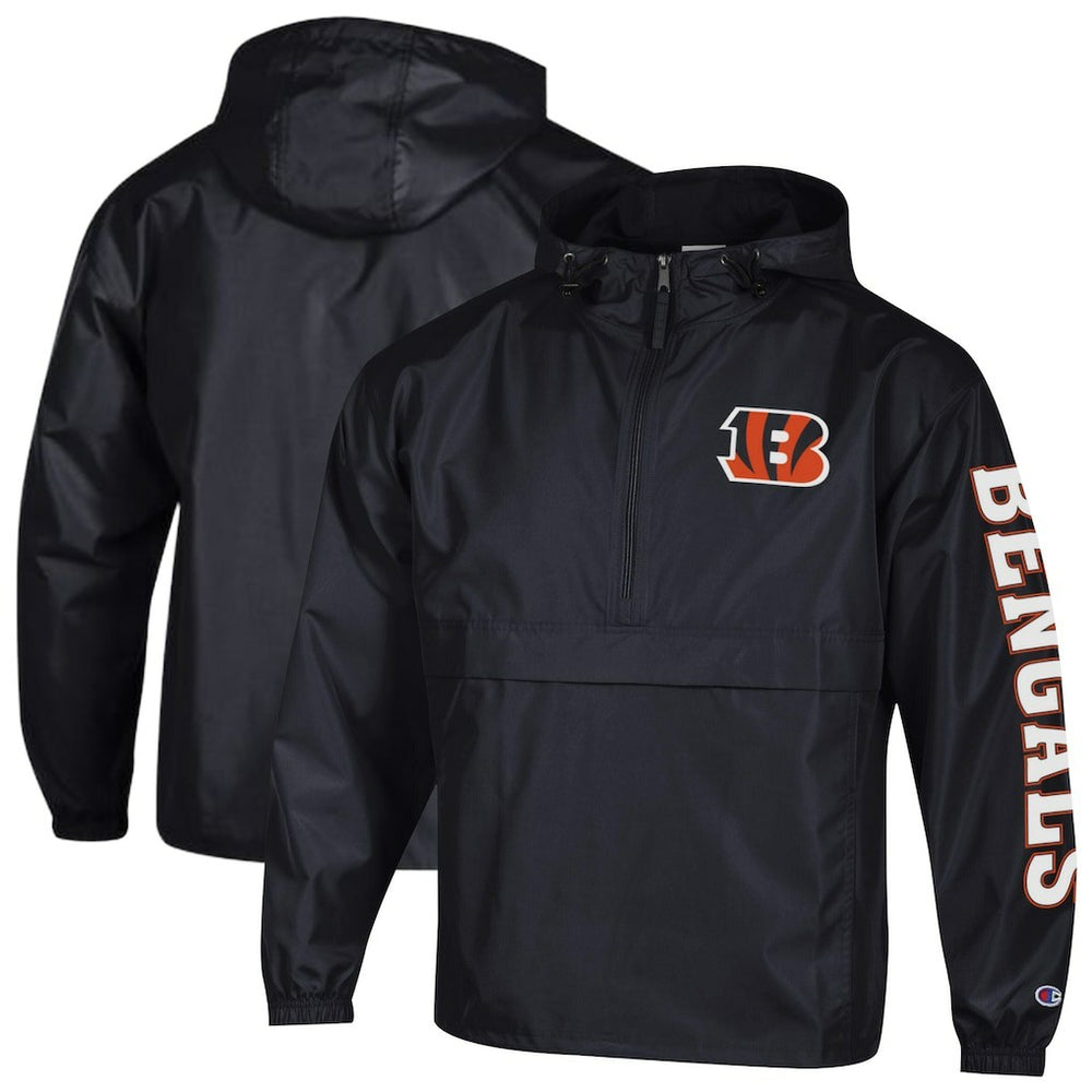 Cincinnati Bengals Packable Windbreaker Half-Zip Jacket | NFL Outlet