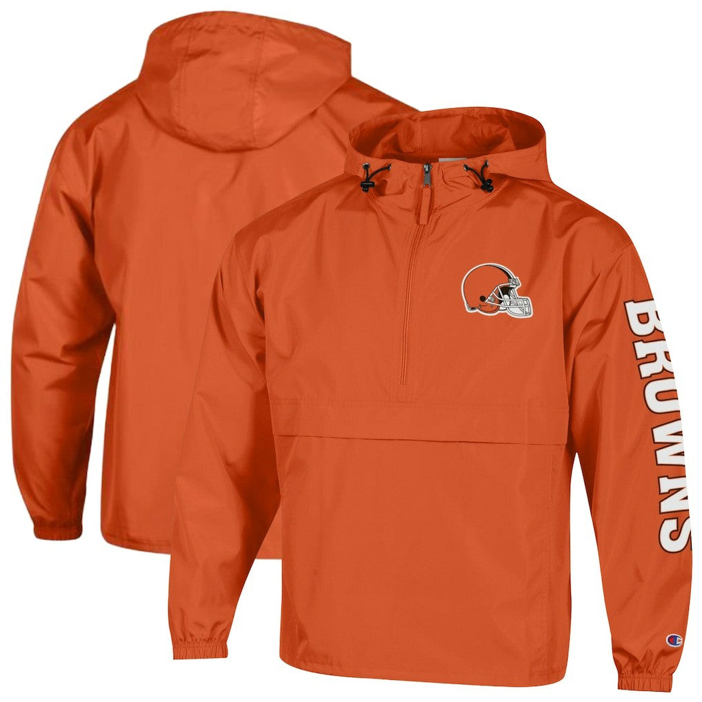 Cleveland Browns Packable Windbreaker Half-Zip Jacket | NFL Discount