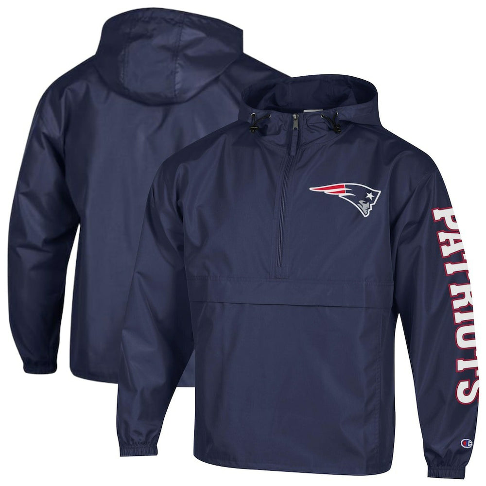 New England Patriots Packable Windbreaker Half-Zip Jacket | NFL US