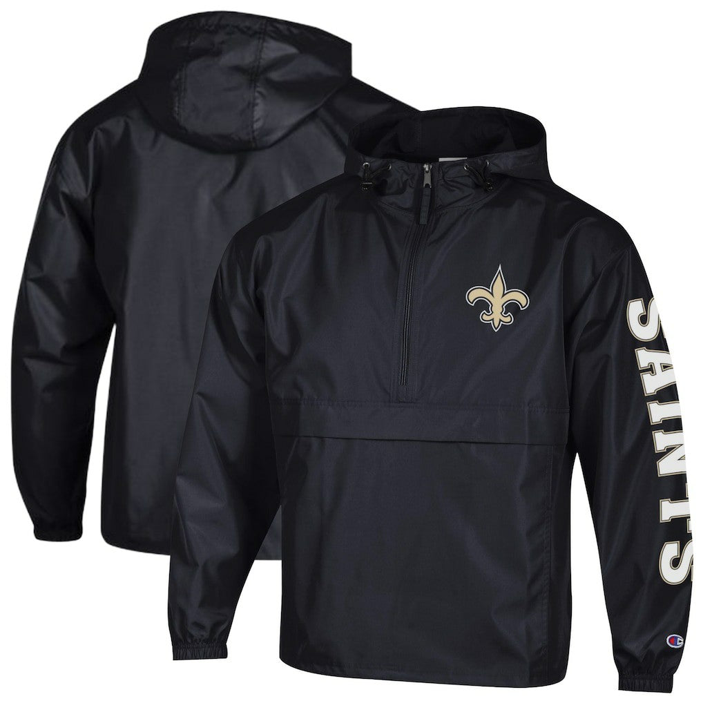 New Orleans Saints Packable Windbreaker Half-Zip Jacket | NFL US