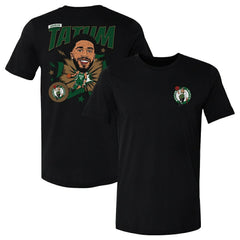 Black Jayson Tatum Boston Celtics 500 Level Caricature T-Shirt | NBA