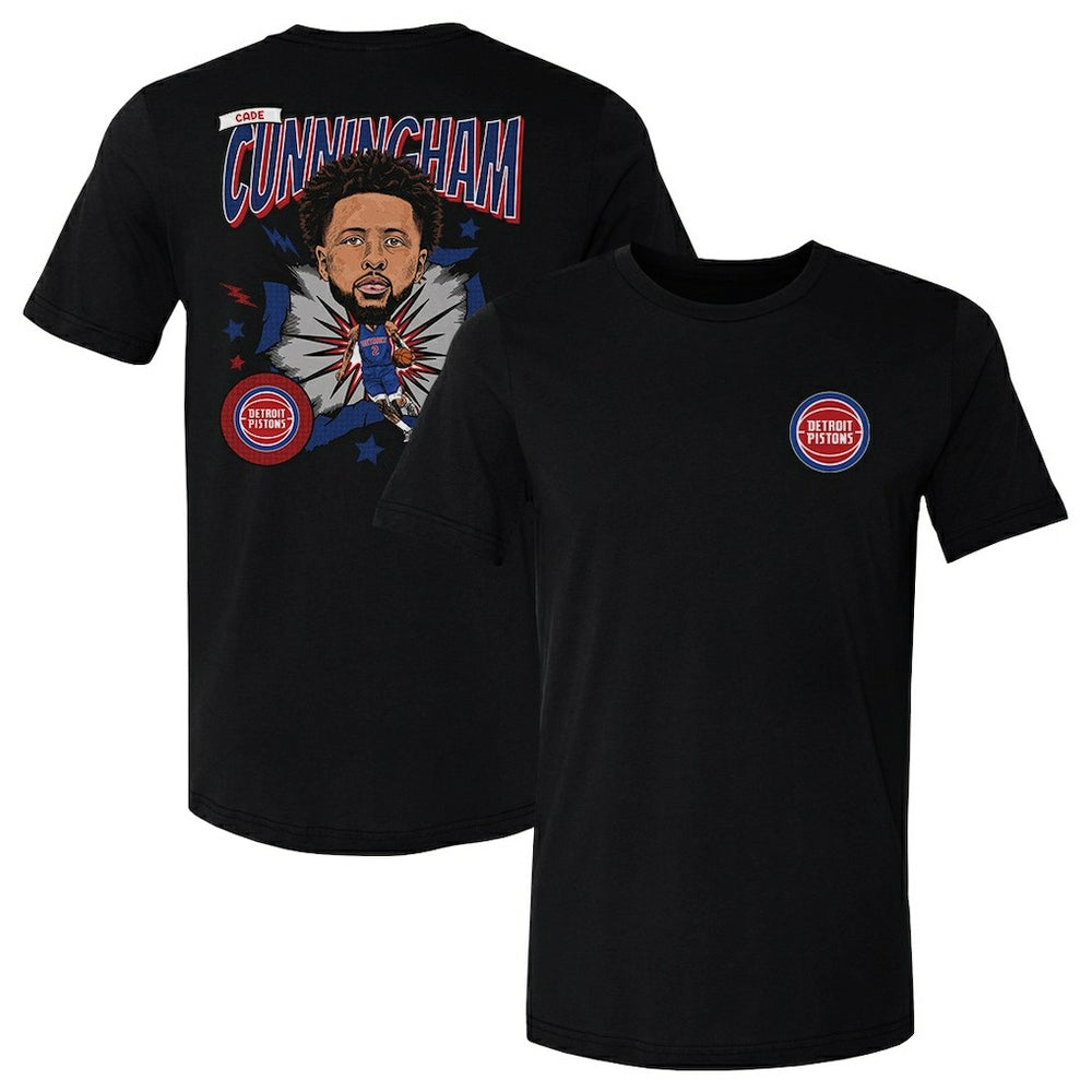 Black Cade Cunningham Detroit Pistons 500 Level Caricature T-Shirt sale | NBA