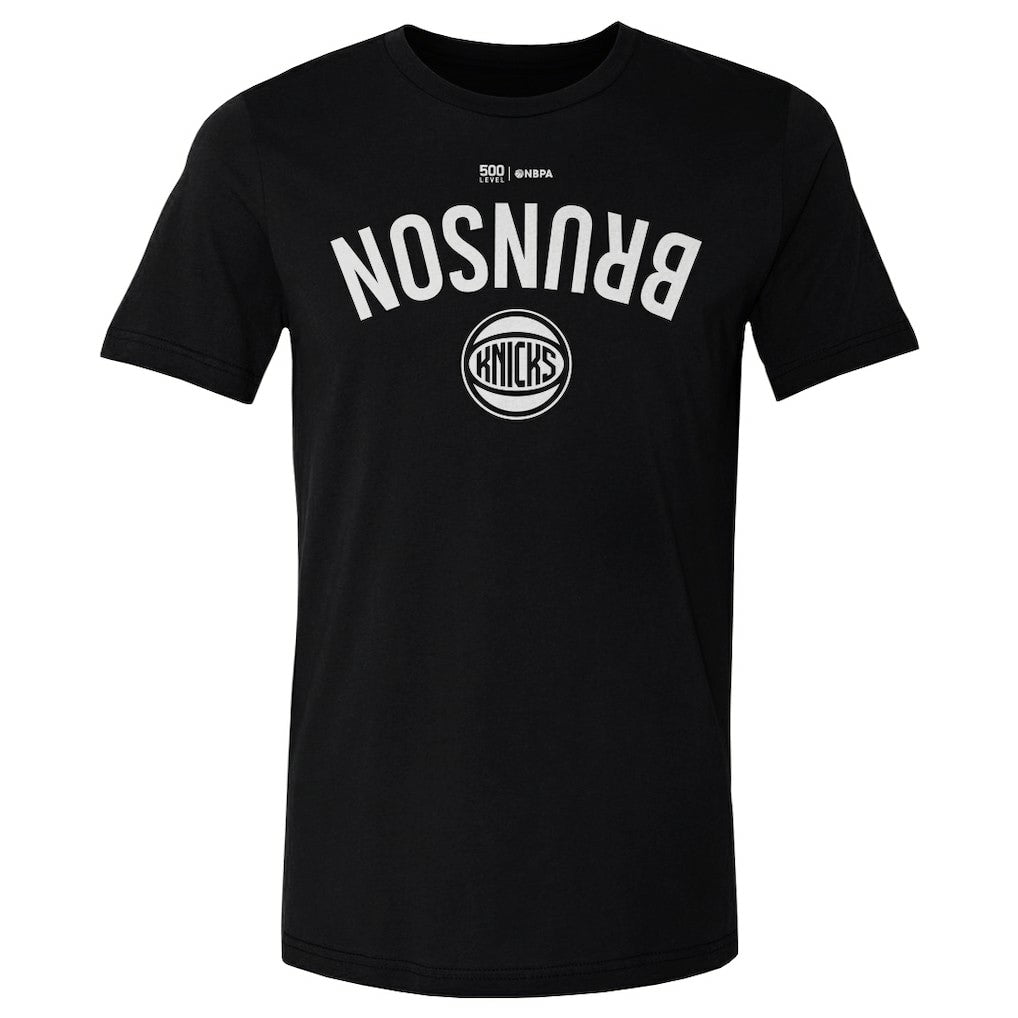 Black Jalen Brunson New York Knicks 500 Level Invert T-Shirt | NBA