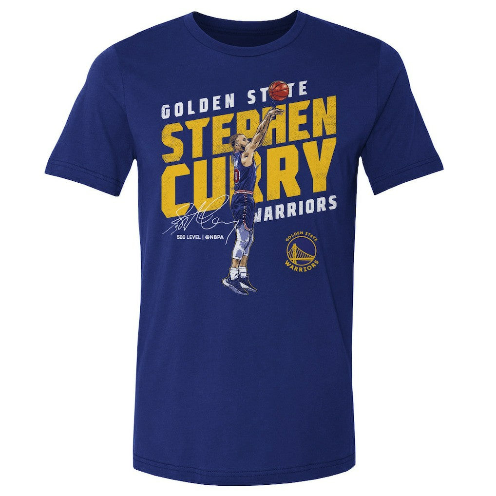 Royal Stephen Curry Golden State Warriors 500 Level Slant T-Shirt sale | NBA