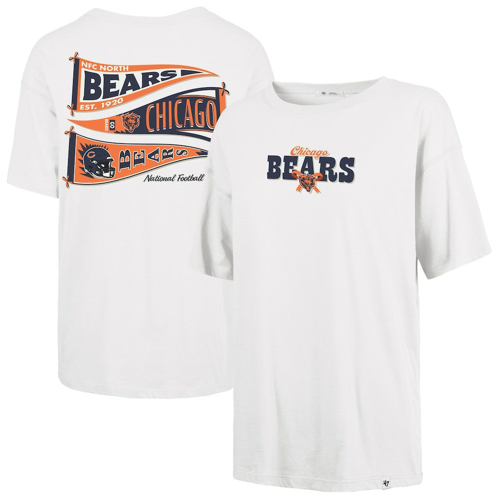 Chicago Bears '47 Women's Bow & Banner Sadie T-Shirt | NFL Discount