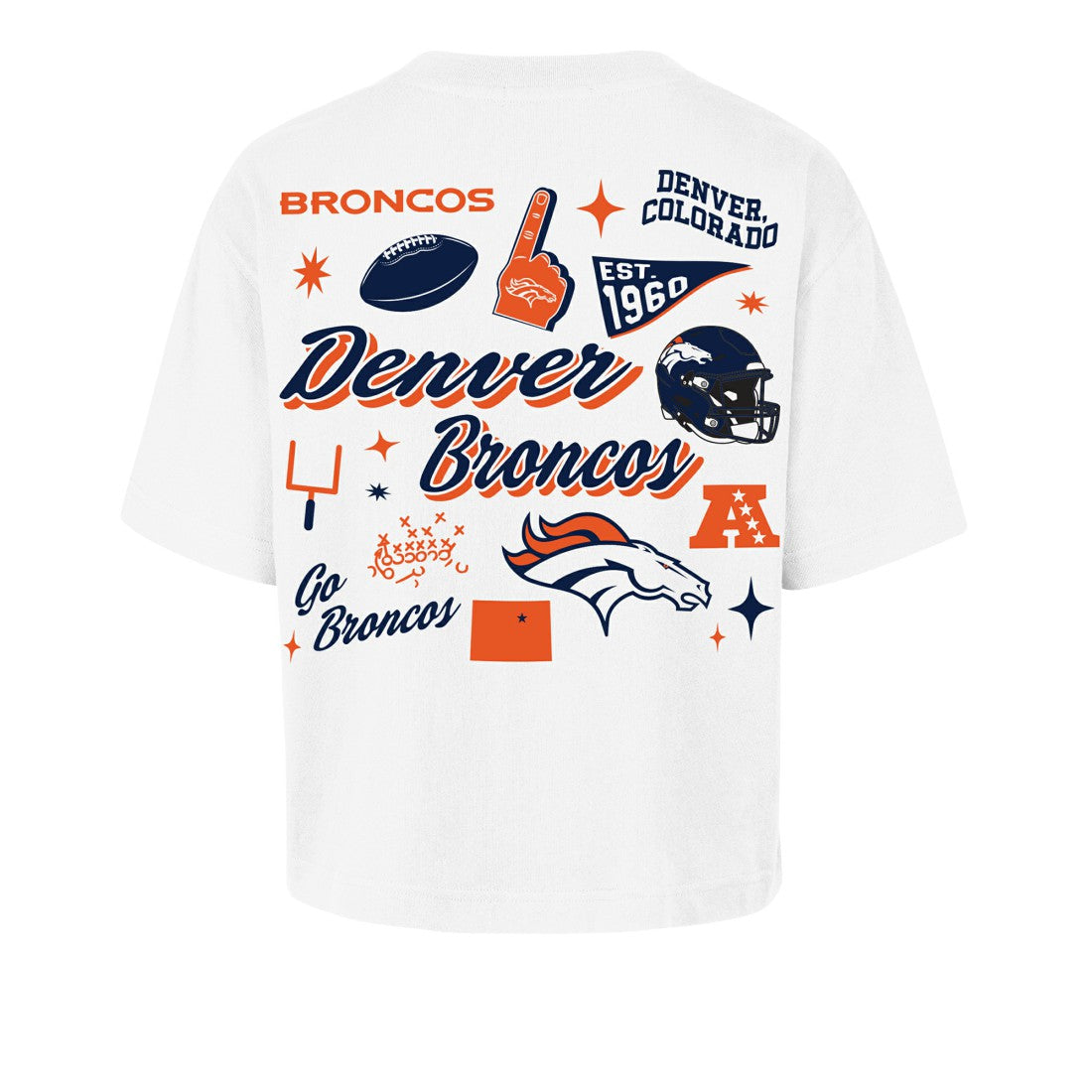 Denver Broncos '47 Women's Collage Script Reed City T-Shirt | NFL Hot