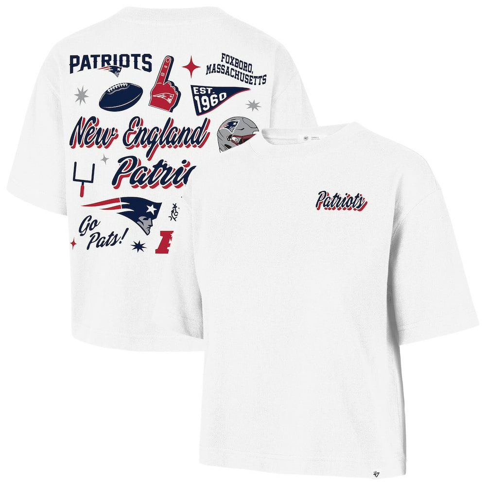 New England Patriots '47 Women's Collage Script Reed City T-Shirt | NFL On sale