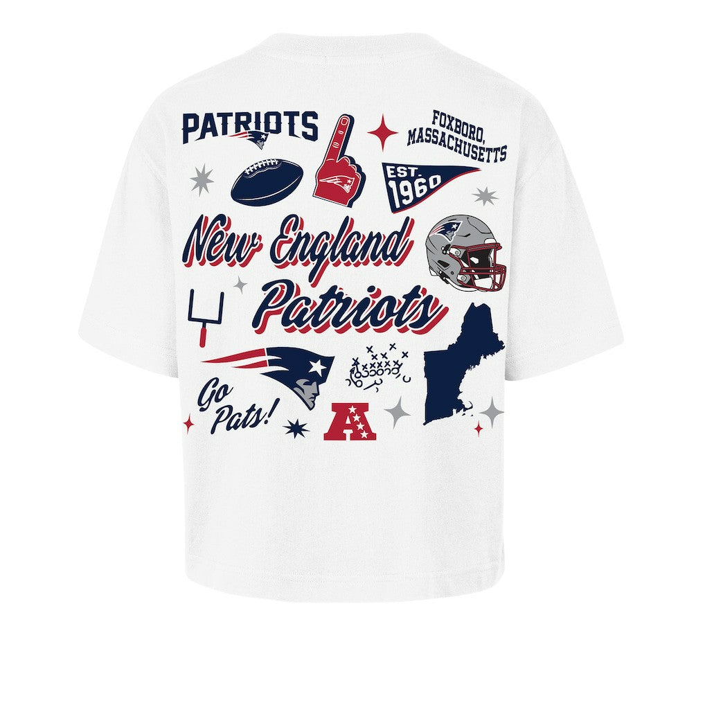New England Patriots '47 Women's Collage Script Reed City T-Shirt | NFL On sale