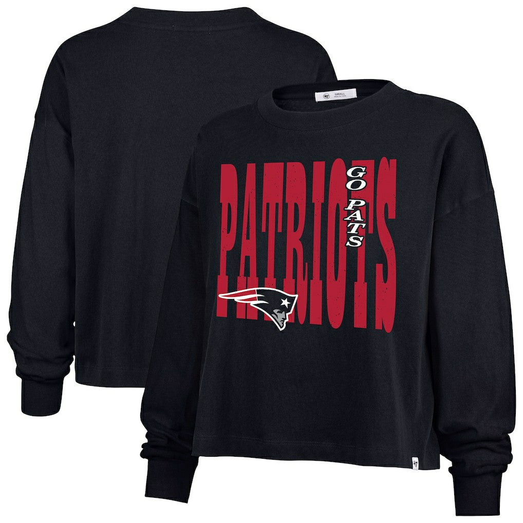 New England Patriots '47 Women's Stacked Sydney Long Sleeve T-Shirt | NFL Outlet