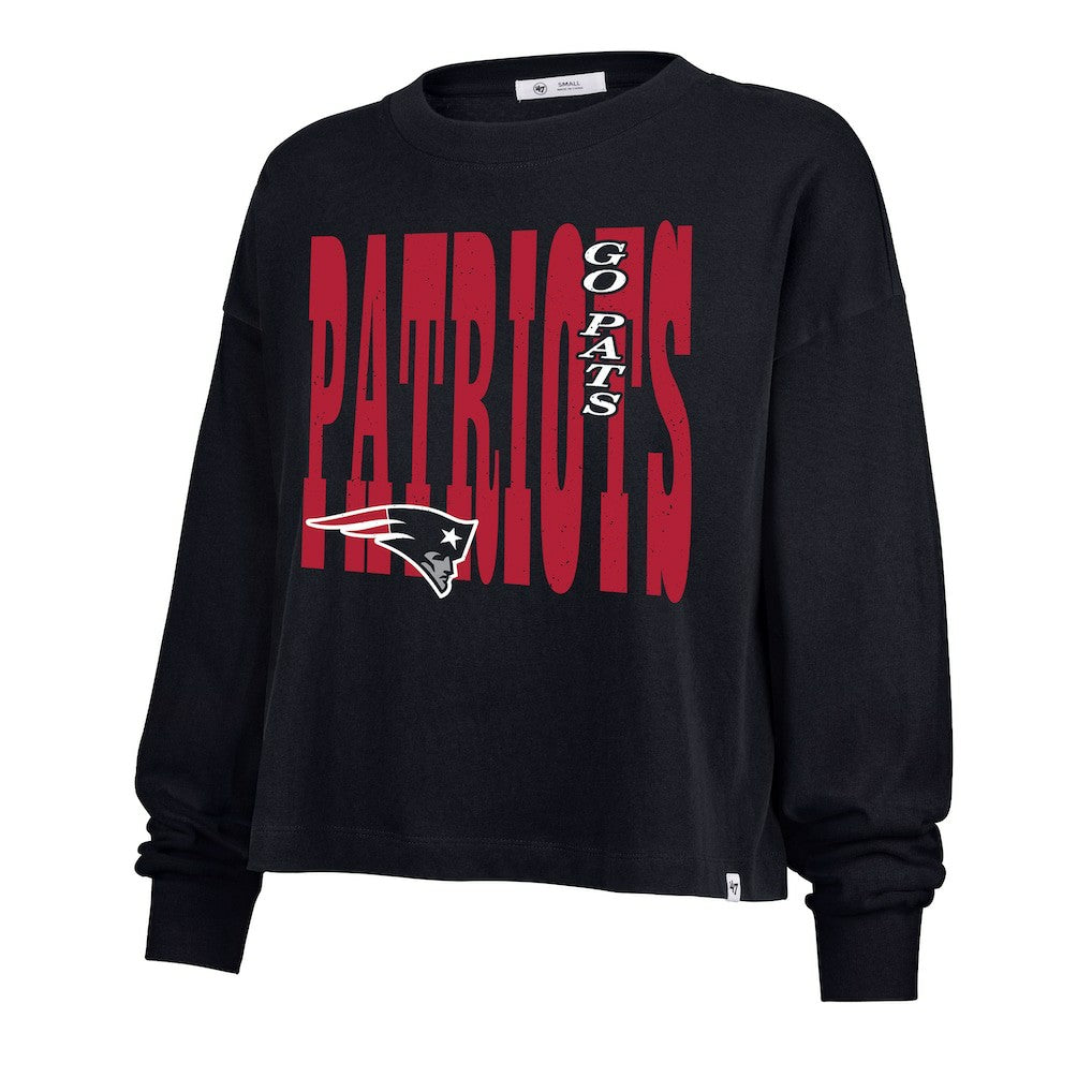 New England Patriots '47 Women's Stacked Sydney Long Sleeve T-Shirt | NFL Outlet