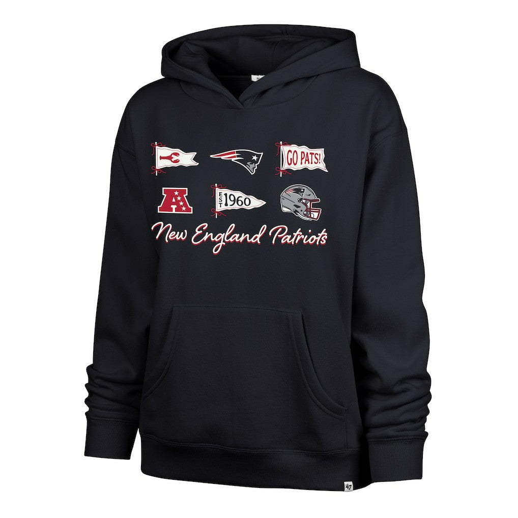 New England Patriots '47 Women's Bow & Banners Naomi Hoodie | NFL Discount