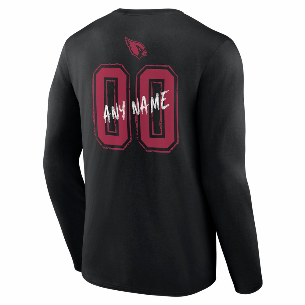 Arizona Cardinals Hustle Personalized Name & Number Long Sleeve T-Shirt | NFL Outlet