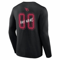 Arizona Cardinals Hustle Personalized Name & Number Long Sleeve T-Shirt | NFL Outlet