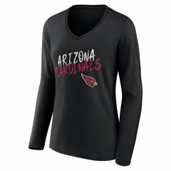 Arizona Cardinals Women's Hustle Personalized Name & Number Long Sleeve V-Neck T-Shirt | NFL Outlet
