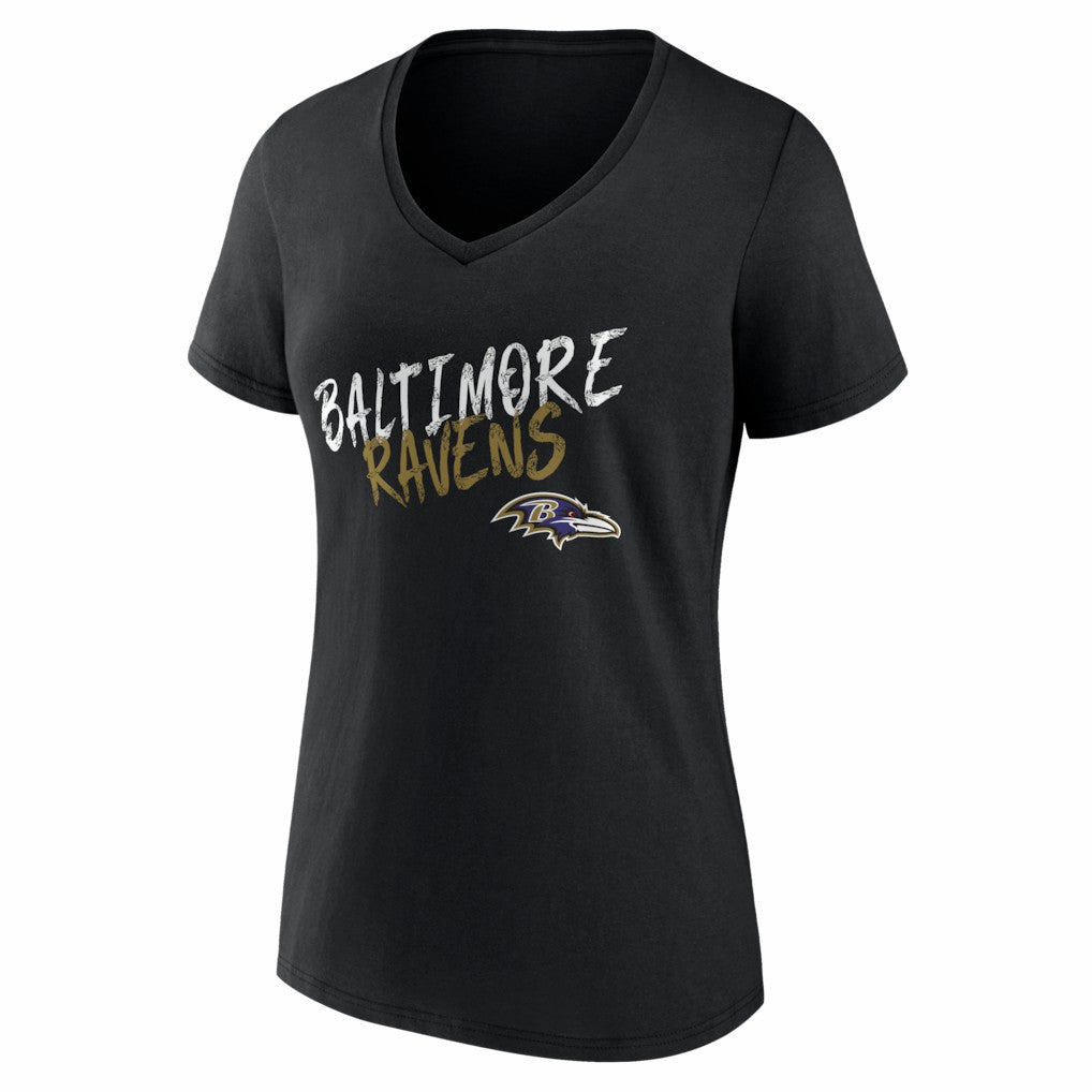 Baltimore Ravens Women's Hustle Personalized Name & Number V-Neck T-Shirt | NFL On sale