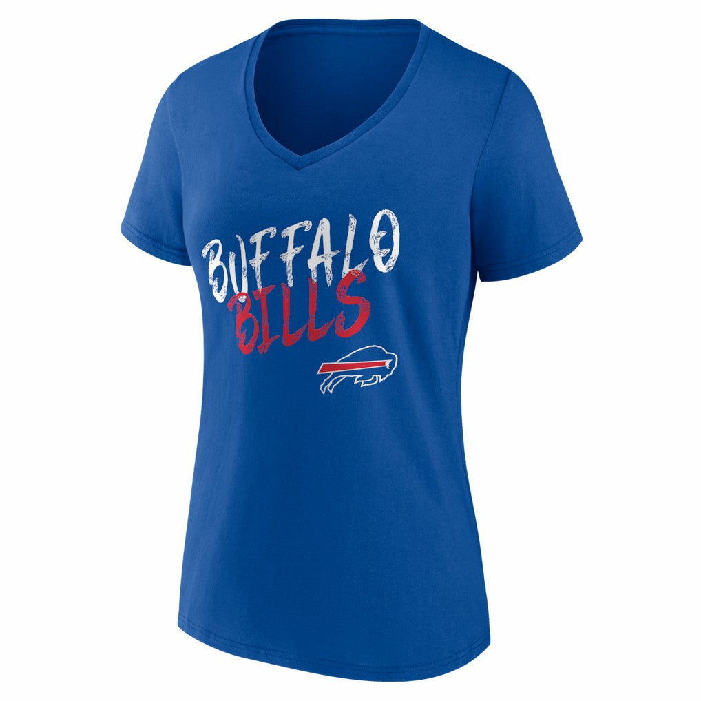 Buffalo Bills Women's Hustle Personalized Name & Number V-Neck T-Shirt | NFL Hot