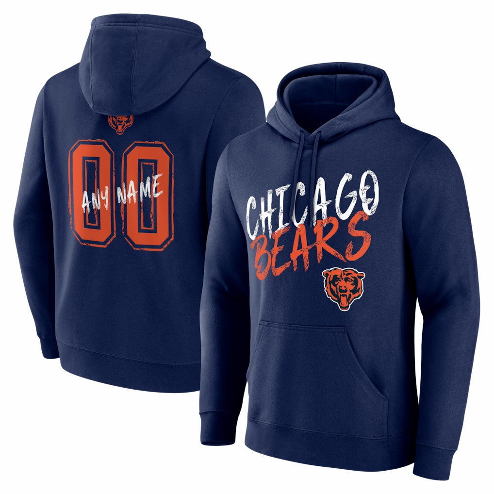 Chicago Bears Hustle Personalized Name & Number Hoodie | NFL US