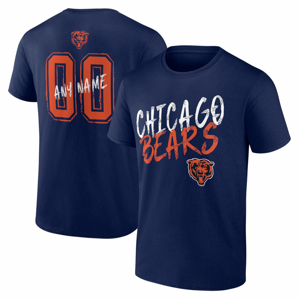 Chicago Bears Hustle Personalized Name & Number T-Shirt | NFL Outlet
