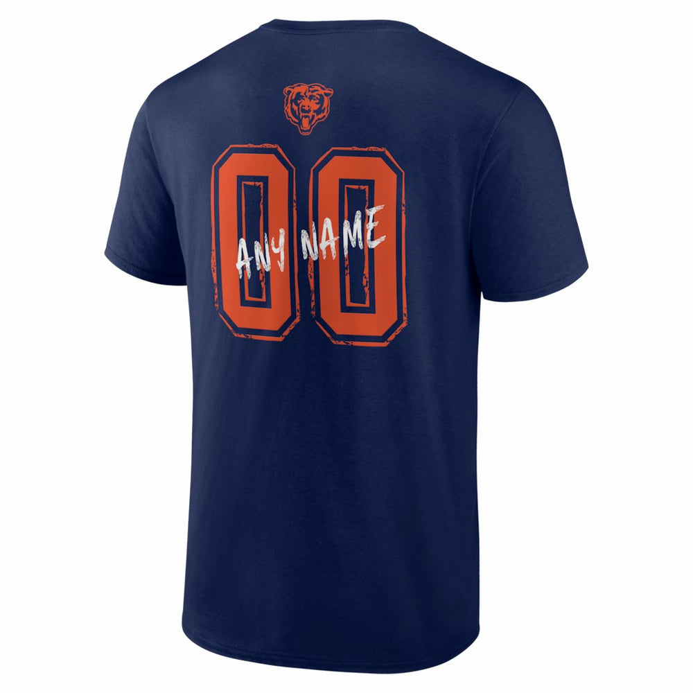 Chicago Bears Hustle Personalized Name & Number T-Shirt | NFL Outlet