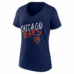 Chicago Bears Women's Hustle Personalized Name & Number V-Neck T-Shirt | NFL On sale