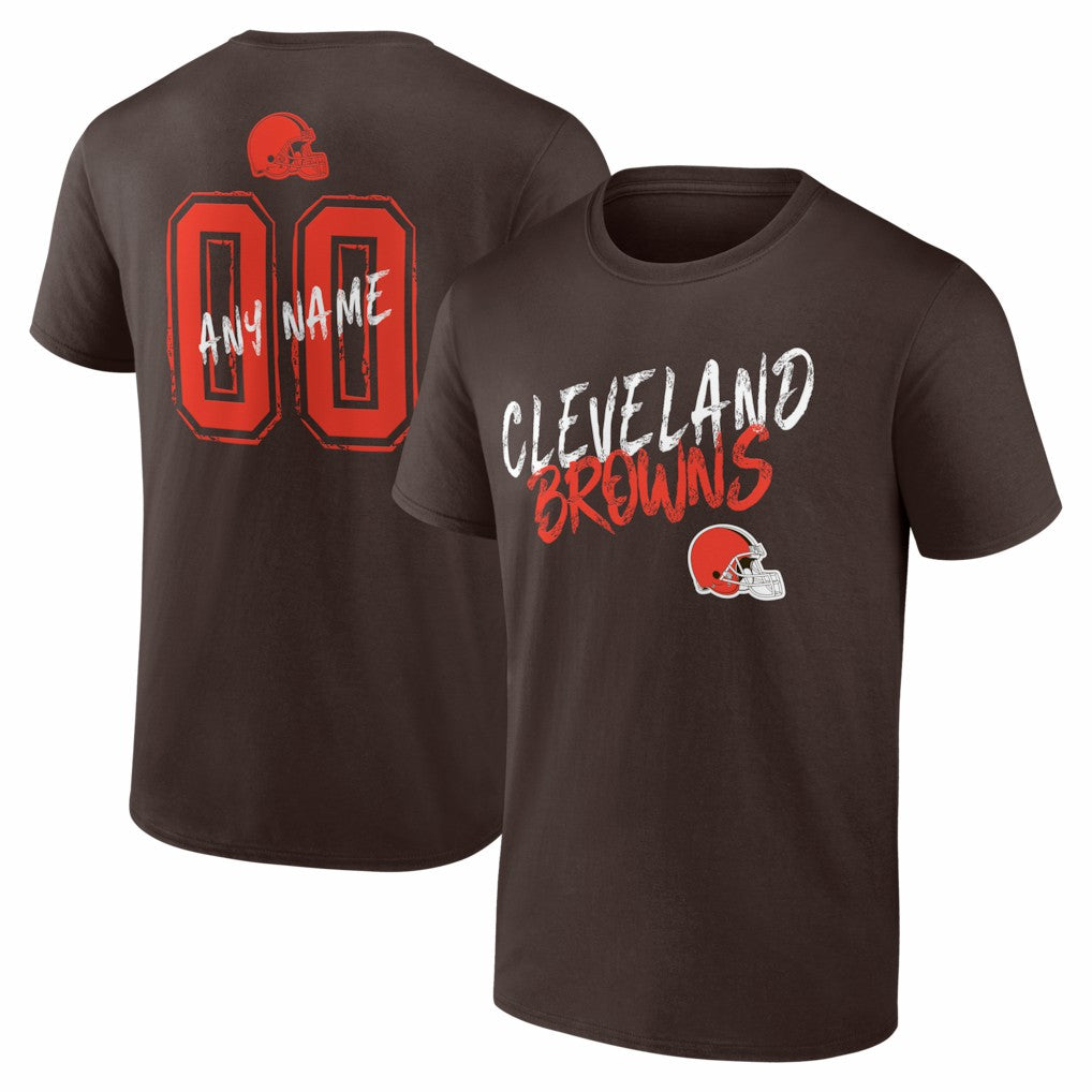 Cleveland Browns Hustle Personalized Name & Number T-Shirt | NFL Outlet