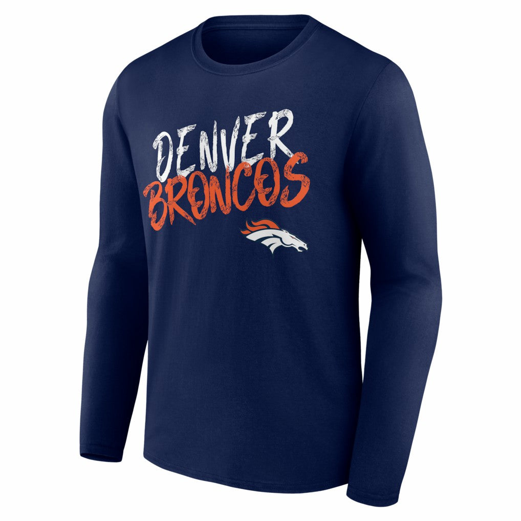 Denver Broncos Hustle Personalized Name & Number Long Sleeve T-Shirt | NFL Online