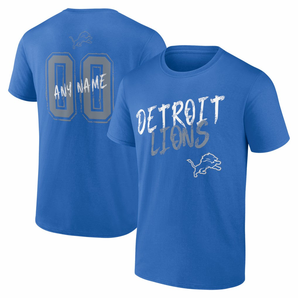 Detroit Lions Hustle Personalized Name & Number T-Shirt | NFL Discount