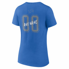 Detroit Lions Women's Hustle Personalized Name & Number V-Neck T-Shirt | NFL On sale