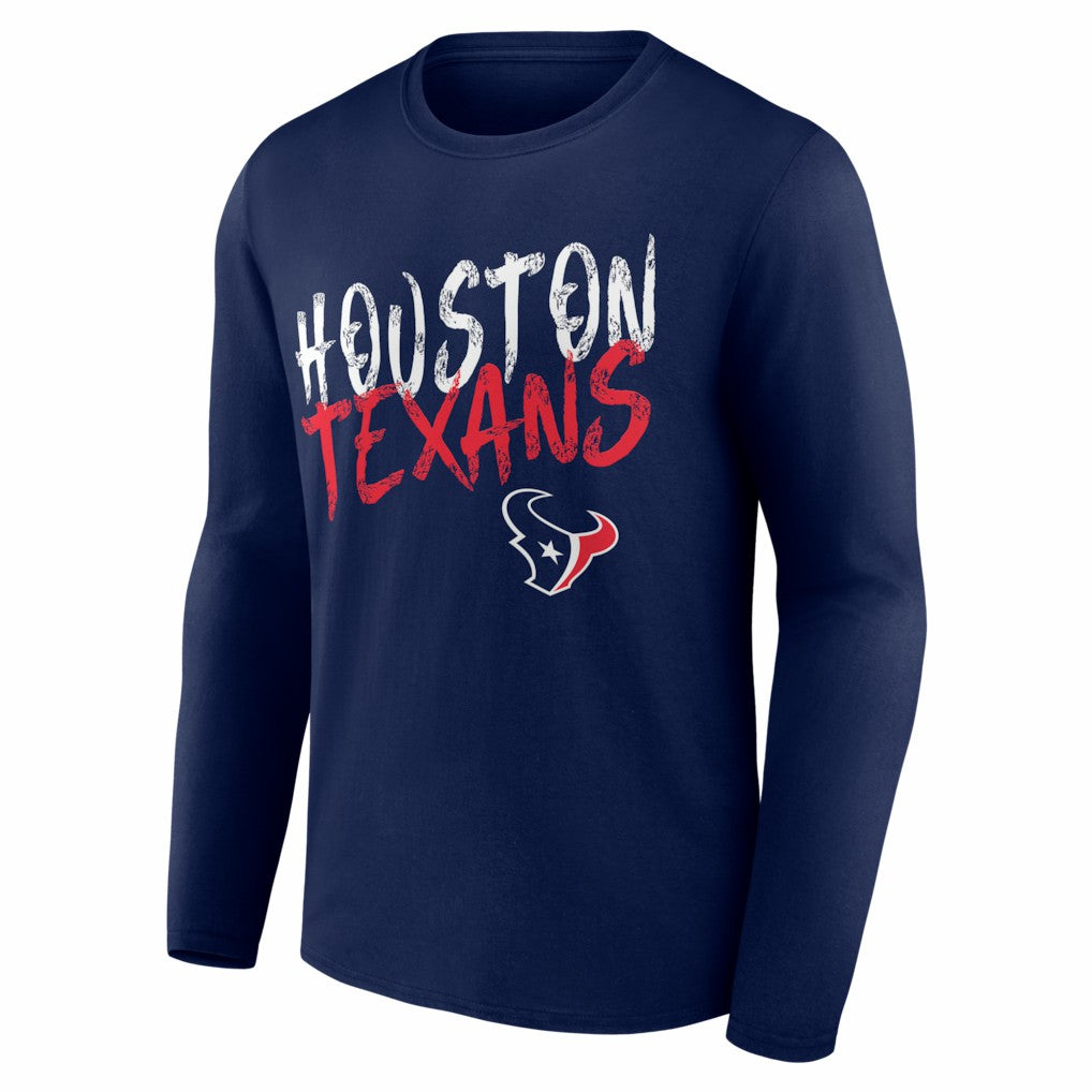 Houston Texans Hustle Personalized Name & Number Long Sleeve T-Shirt | NFL Hot