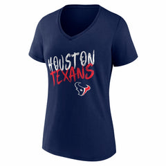 Houston Texans Women's Hustle Personalized Name & Number V-Neck T-Shirt | NFL Sale