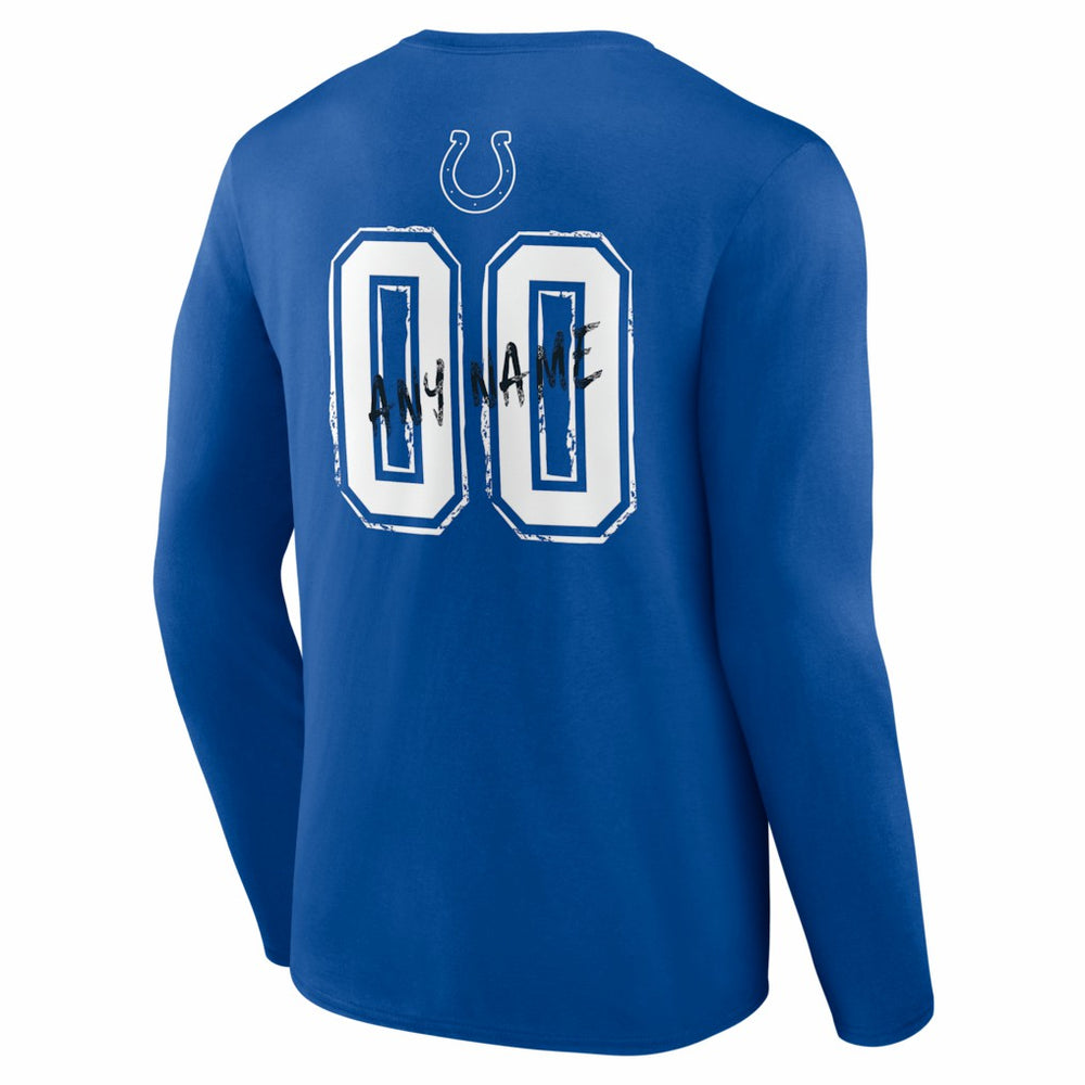 Indianapolis Colts Hustle Personalized Name & Number Long Sleeve T-Shirt | NFL US