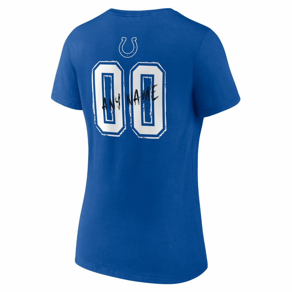 Indianapolis Colts Women's Hustle Personalized Name & Number V-Neck T-Shirt | NFL On sale