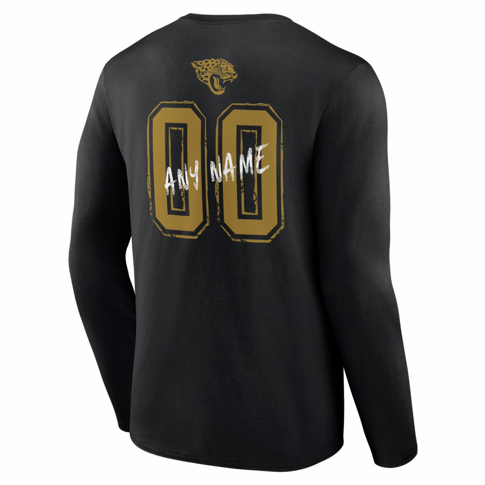 Jacksonville Jaguars Hustle Personalized Name & Number Long Sleeve T-Shirt | NFL New