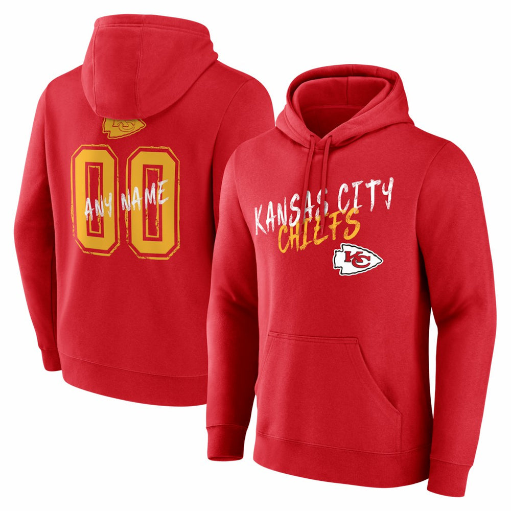 Kansas City Chiefs Hustle Personalized Name & Number Hoodie | NFL Discount