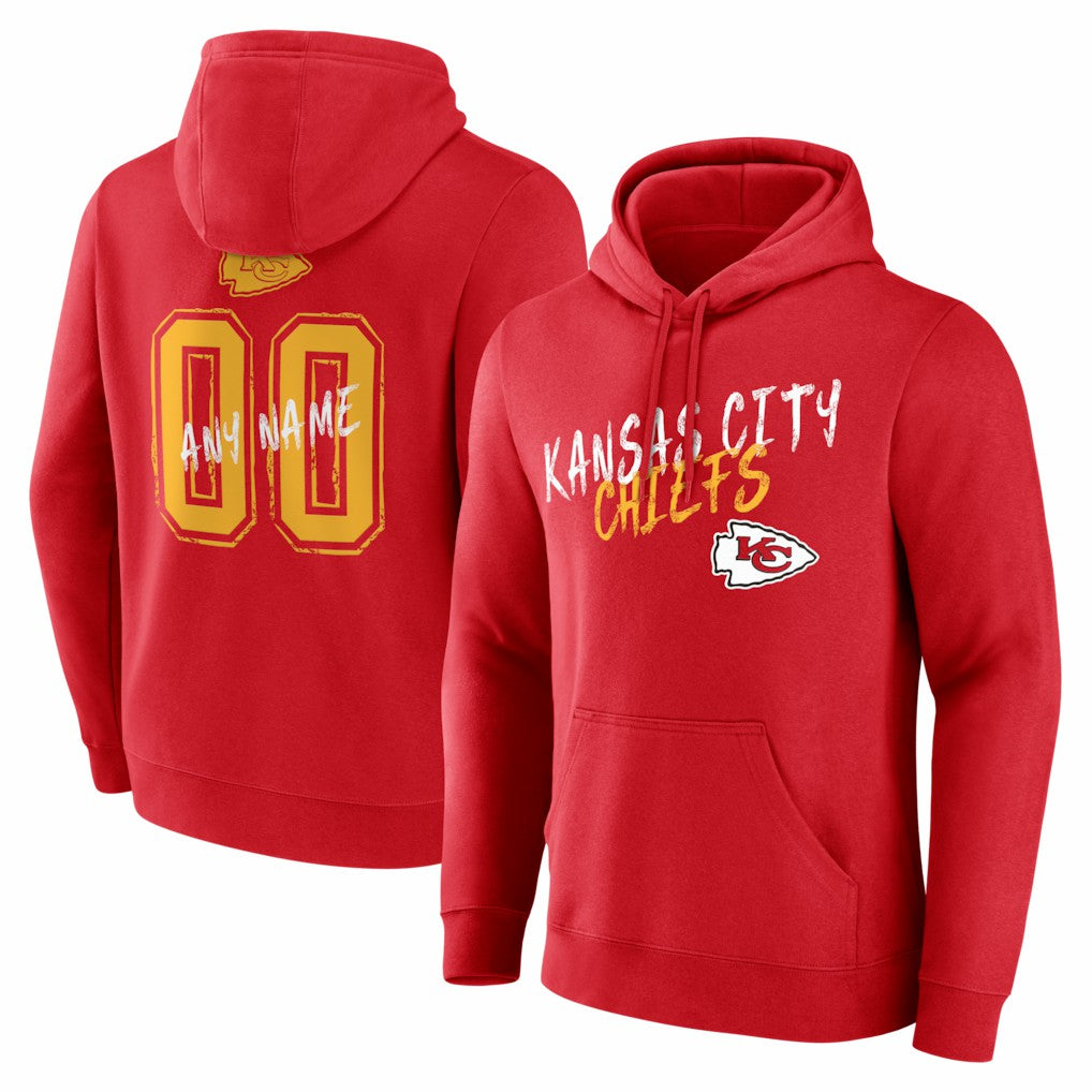 Kansas City Chiefs Hustle Personalized Name & Number Hoodie | NFL Discount
