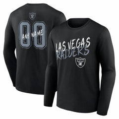 Las Vegas Raiders Hustle Personalized Name & Number Long Sleeve T-Shirt | NFL Discount