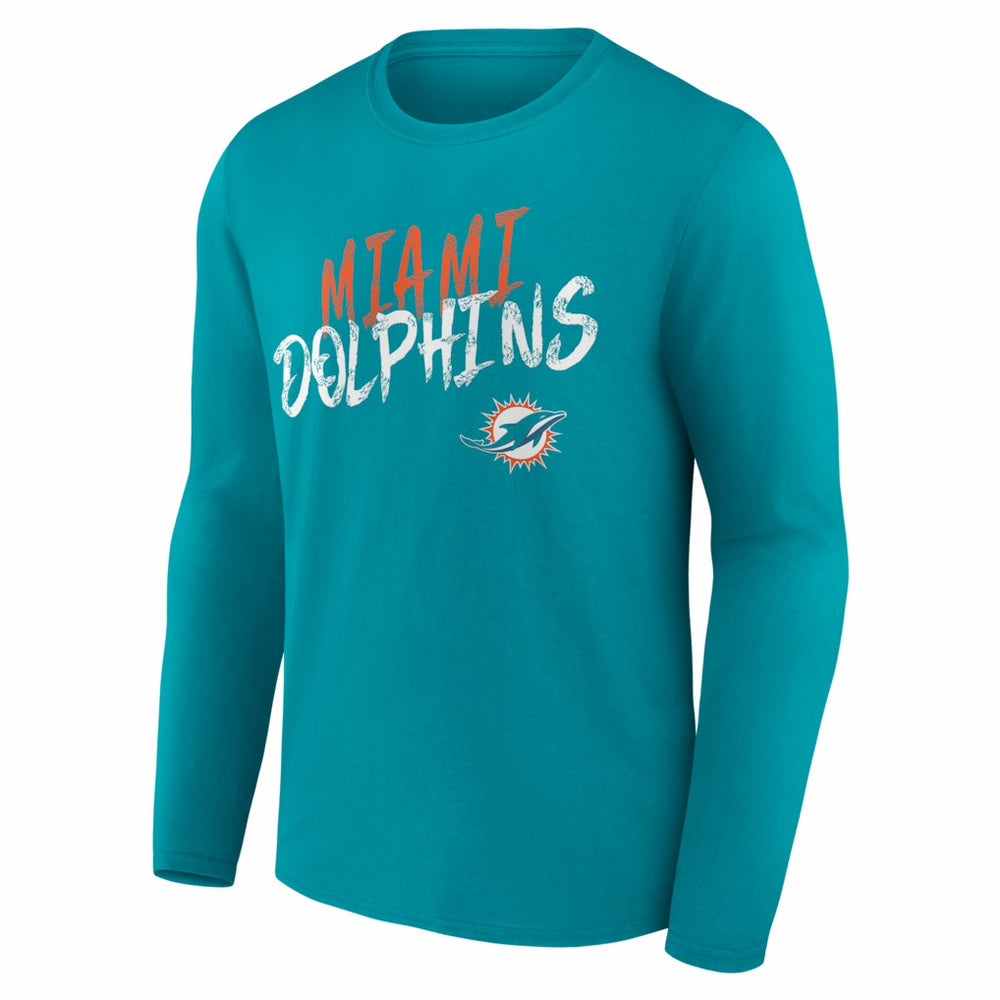 Miami Dolphins Hustle Personalized Name & Number Long Sleeve T-Shirt | NFL Outlet