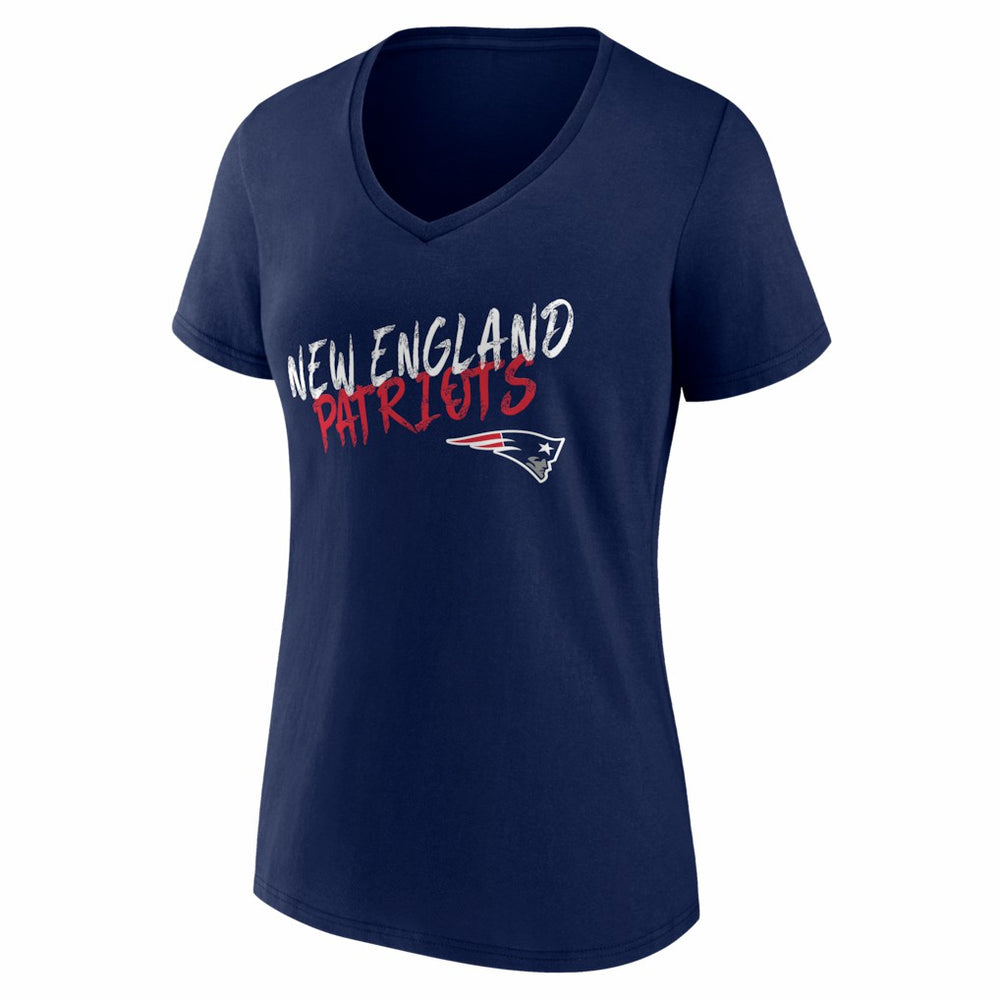 New England Patriots Women's Hustle Personalized Name & Number V-Neck T-Shirt | NFL Online