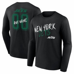 New York Jets Hustle Personalized Name & Number Long Sleeve T-Shirt | NFL US