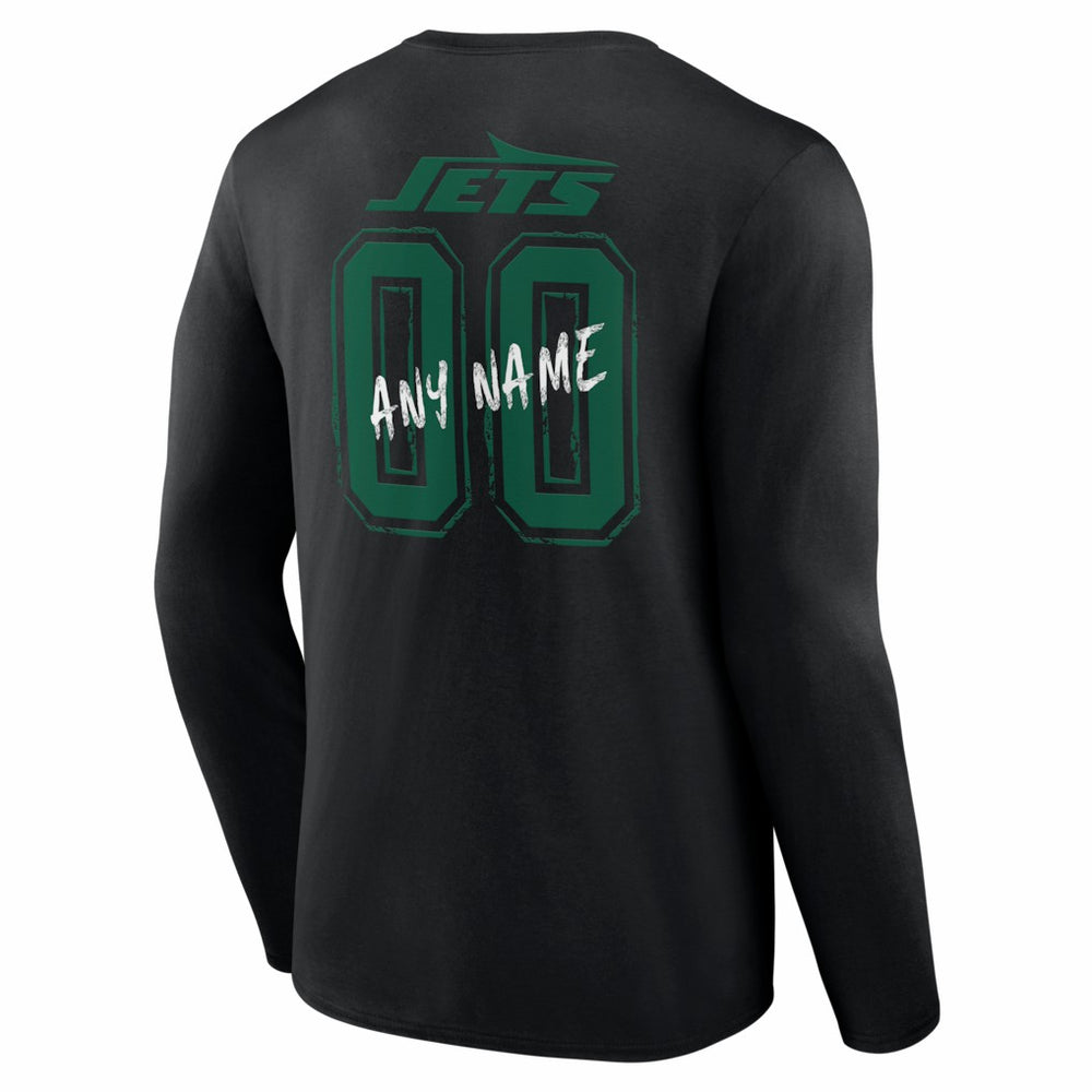 New York Jets Hustle Personalized Name & Number Long Sleeve T-Shirt | NFL US