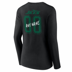 New York Jets Women's Hustle Personalized Name & Number Long Sleeve V-Neck T-Shirt | NFL Outlet