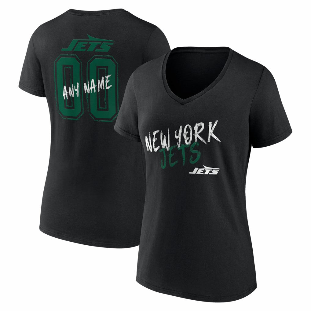 New York Jets Women's Hustle Personalized Name & Number V-Neck T-Shirt | NFL On sale