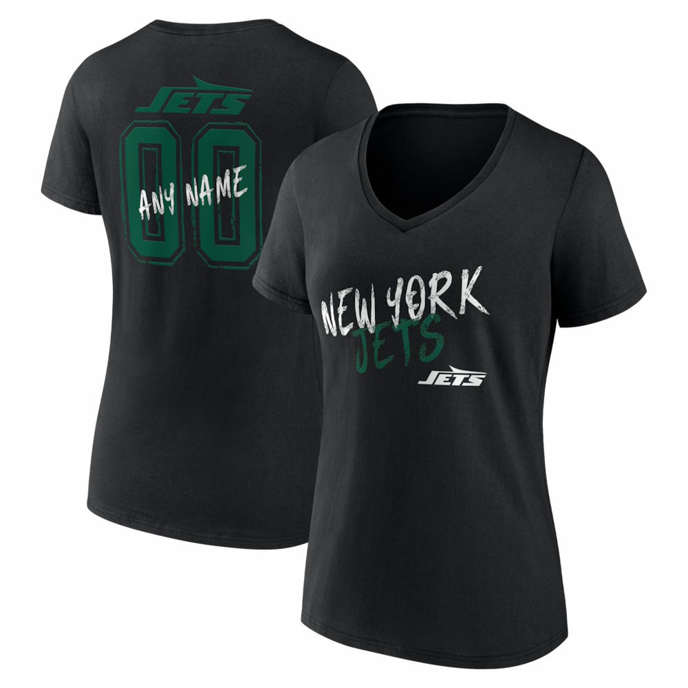 New York Jets Women's Hustle Personalized Name & Number V-Neck T-Shirt | NFL On sale