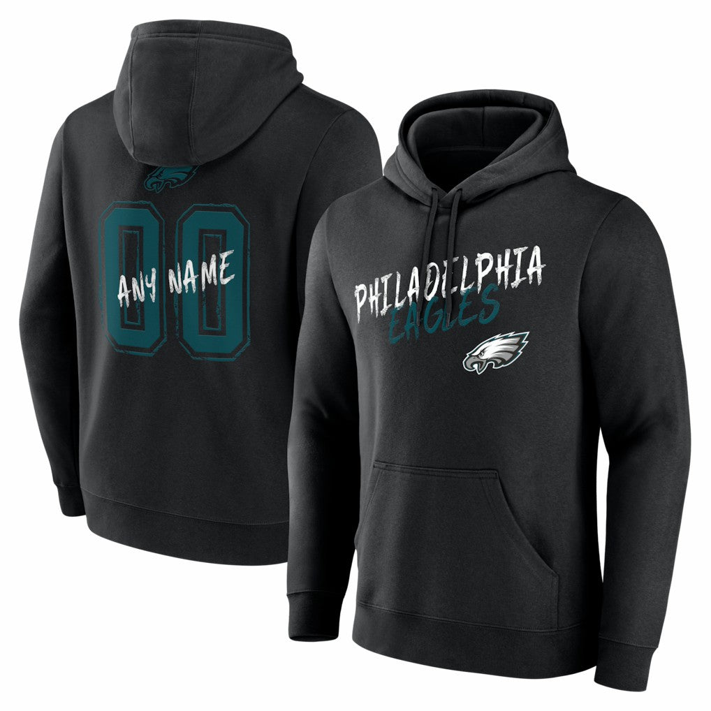 Philadelphia Eagles Hustle Personalized Name & Number Hoodie | NFL Outlet