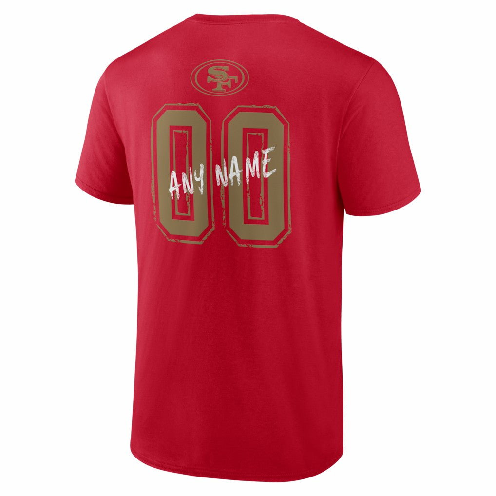 San Francisco 49ers Hustle Personalized Name & Number T-Shirt | NFL Hot