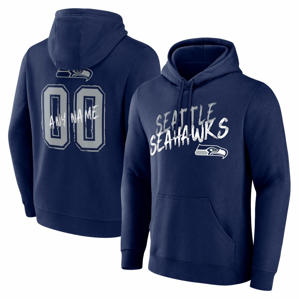 Seattle Seahawks Hustle Personalized Name & Number Hoodie | NFL Outlet
