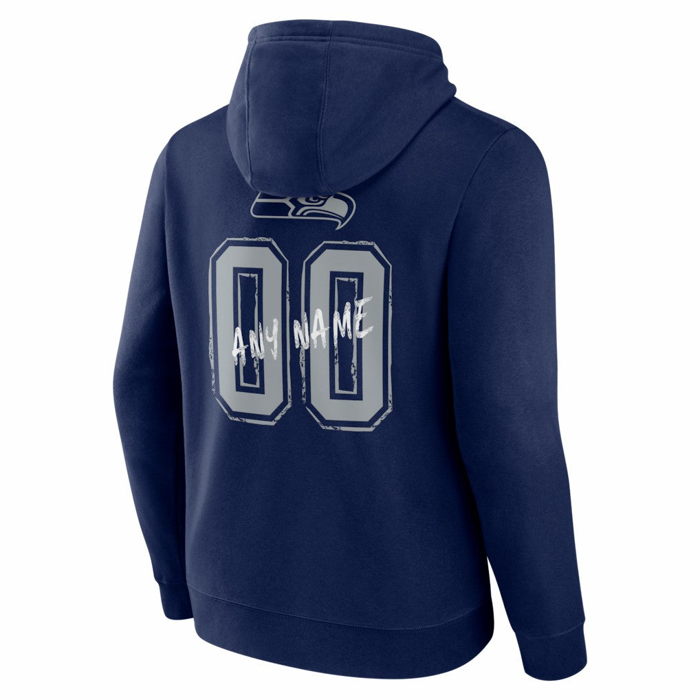 Seattle Seahawks Hustle Personalized Name & Number Hoodie | NFL Outlet